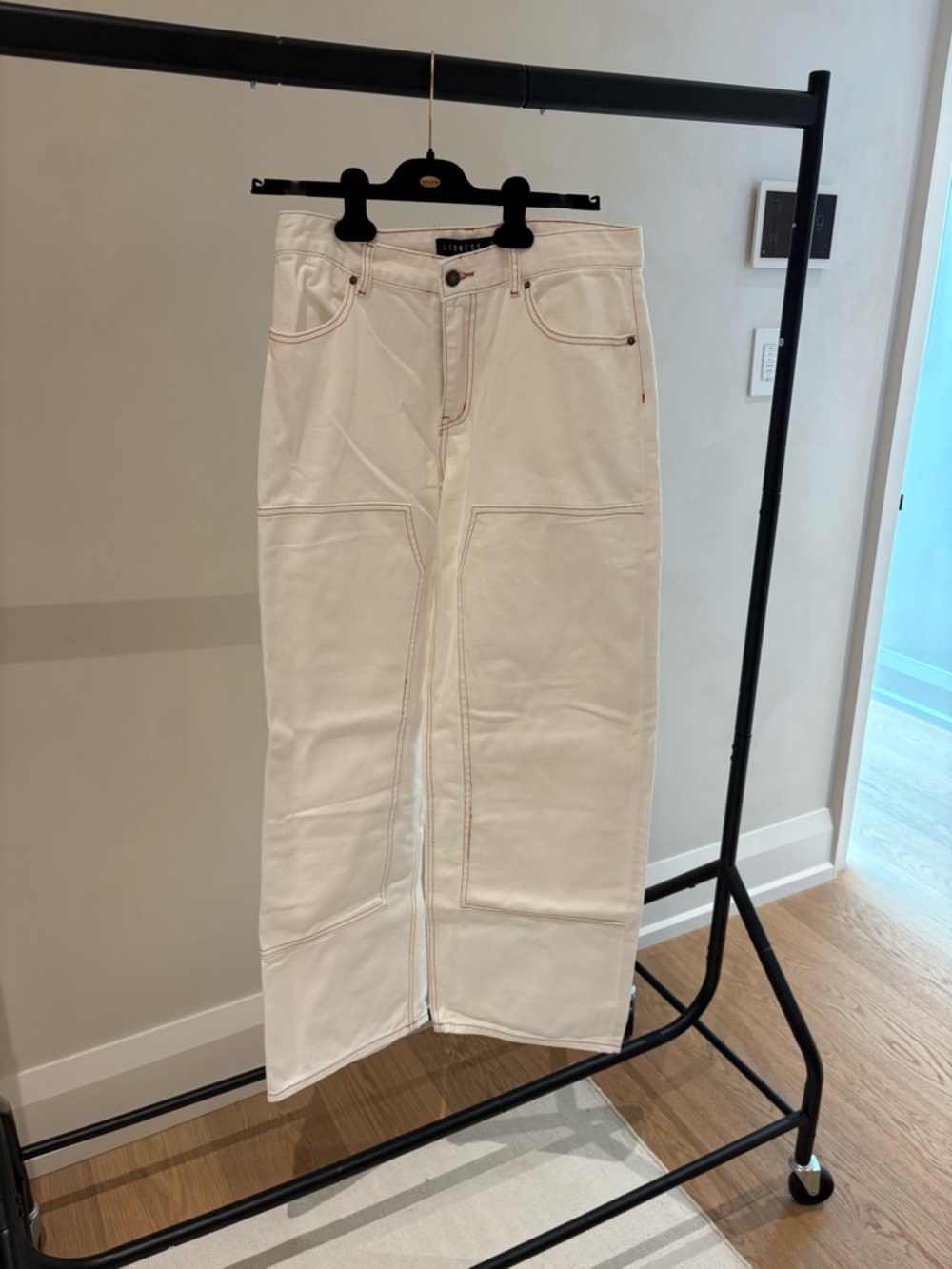 Lioness Cream Straight-Leg Jeans